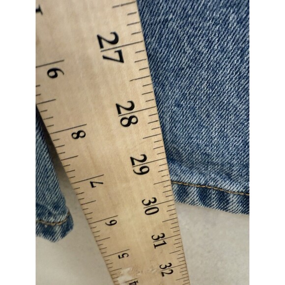 Levis 501 Blue Jeans Mens 36x32 Straight Leg Button Fly Light Wash Denim - Picture 4 of 10